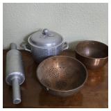 Vintage Copper & Aluminum Kitchenware Lot