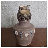 Vintage Ceramic Table Lighter Floral Design
