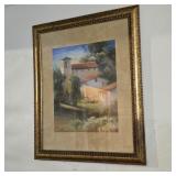 Framed European Architectural Landscape Art Print