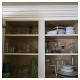 Large Assortment of Glassware & Barware Cabinet