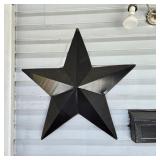 35' Rustic Black Metal Lone Star Barn Wall Decor