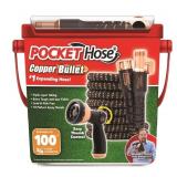 $90 Pocket Hose Copper Bullet 3/4 in. D X 100 ft.