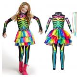 Small Halloween Kids Skeleton Costume, Funky Punky