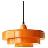 $90 Orange Danish Modern Pendant Lamp, 3-Layer Sha