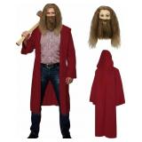 2 Pcs Mens Fat Halloween Costume Long Golden Brown