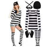 Medium Robber Costume Women, Thief Themed Burglar