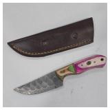 Handcrafted Damascus Steel Skinner Knife w/