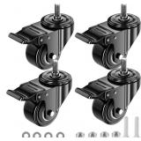 2 Inch Stem Casters 3/8'-16x1 Heavy Duty Threaded