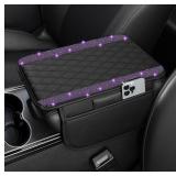 Bling Car Center Console Cover, Leather Car Arm Re