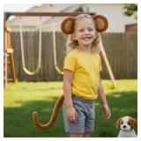 Monkey Costume Adult Monkey Ears Headband and Tail