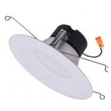 Halo Matte White 5-6 in. W Plastic LED Retrofit Re