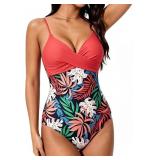 Large Women Tummy Control One Piece Swimsuits V Ne