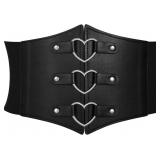 Women Corset Belt Heart Wide Elastic Waist Belt fo
