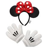 Minnie Glitter Headband and Gloves Set - Velvet Bo