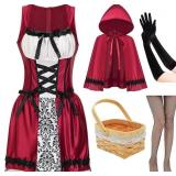 Halloween Costume for Women, Adult Red Dress with