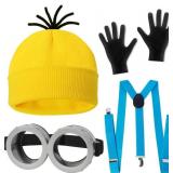 4 Pcs Halloween Costume for Adults,Yellow H