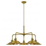 The Curated Nomad Ecker Antique Brass 5-light Chan