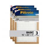 Filtrete 15-in W x 20-in L x 1-in MERV 5 Basic Ple