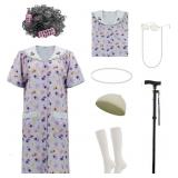 Large Old Lady Costume for Women, Grandma Costume