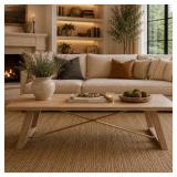 Modern Wood and Metal Coffee Table