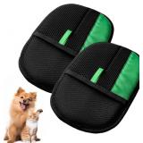 2-Pack Electrostatic Pet Hair Remover Mitt - Profe