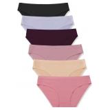 Medium 6 Pack Women's Seamless Hipster Underwear N