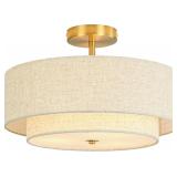 $72 16' Semi Flush Mount Ceiling Light, 3-Light Go
