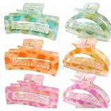 Hair Claw Clips for Women Girls,6PCS Beach