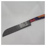 Handcrafted Damascus Steel Serrated Cleaver