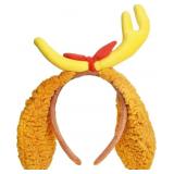 Antler Dog Headband with Deer Horns - Reindeer Cos