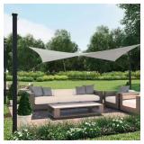 Coolaroo Ready-To-Hang Shade Sail Rectangle, Stone