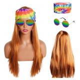 Halloween Hippie Costume Wig