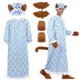 4 Pcs Halloween Granny Wolf Costume Set fo