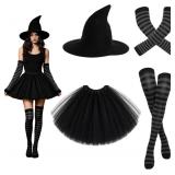 Halloween Witch Costumes for Women Witch Hat Tutu