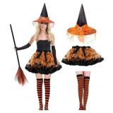 Witch Costume Women,Halloween Costume with Hat