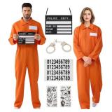 Small Orange Prisoner Jumpsuit Costume Men, Orange