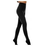 Opaque Black Tights for Women, High Wa