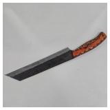 Handcrafted Damascus Steel Tanto-Style Knife w/