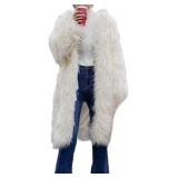 Large Fluffy Faux Fur Long Jacket Women's Overcoat