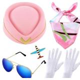 7 Pcs Women Flight Attendant Costume
