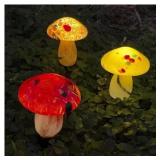 Infinity X1 Solar Landscape Light Glass Mushroom (