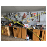 Contents of Cabinet and wall behind