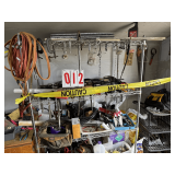 Metal Shelves with contents