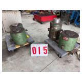 4 heavy duty L. Meili & Co. 120 ton hydraulic jacks