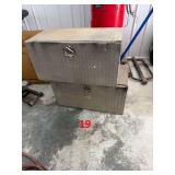 2 aluminum tool boxes