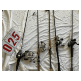 5 Fishing rods and reels