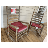 Pair of wood rocking chairs