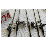 5 Fishing rods and reels
