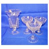4 PIECES OF HEISEY GLASS