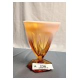 VINTAGE FENTON CAMEO OPALESCENT FOOTED COMPOTE